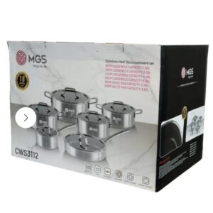 سرویس قابلمه 12 پارچه استیل کف لیزری cws3112
